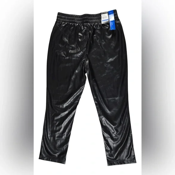 DKNY Women's Black Faux Leather Women’s Pants NWT 💕 - Picture 2 of 9